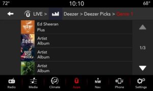 Uconnect live Alfa Romeo applicazione Deezer