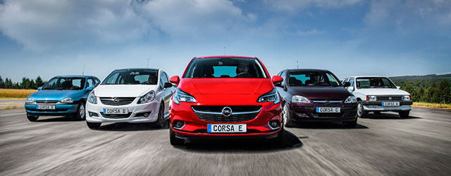 Le cinque generazioni di Opel Corsa