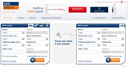 AutoScout24, portale usato