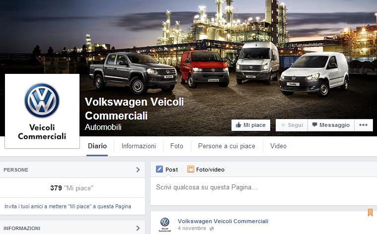 Pagina Facebook Volkswagen Veicoli Commerciali