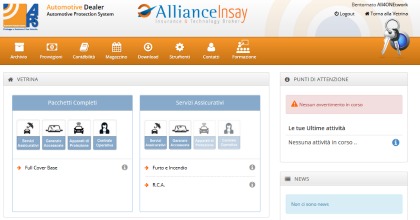 Servizi per concessionari Alliance Insay, portale APS