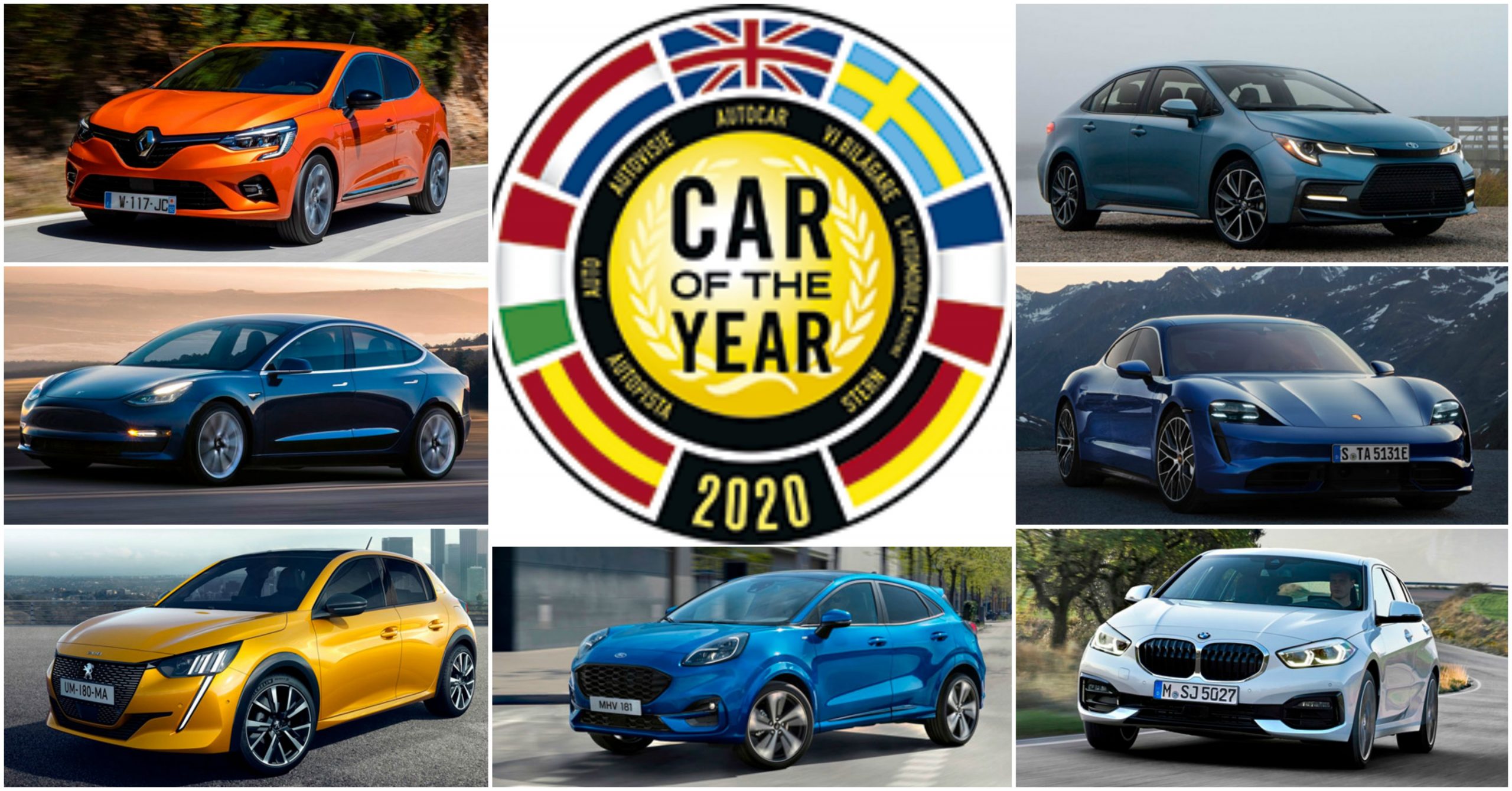 Le 7 auto finaliste per il premio Car of the Year 2020